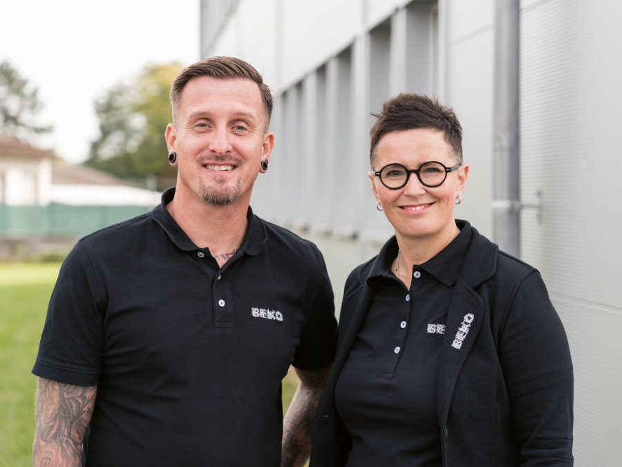 Jessica Christmann und Marco Kremp, Geschäftsführung der BEKO GmbH